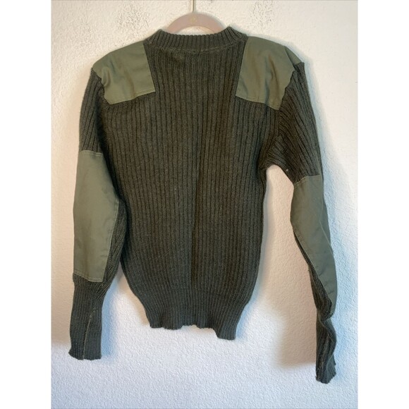 USMC Marine wool sweater Corps Military Uniform Green 42 arm pad army - Picture 4 of 7